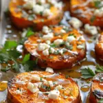 Roasted Sweet Potato Rounds with Honey & Feta