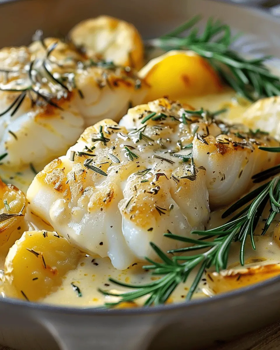 The best cod & potatoes in Rosemary Cream Sauce: A Comforting Delight