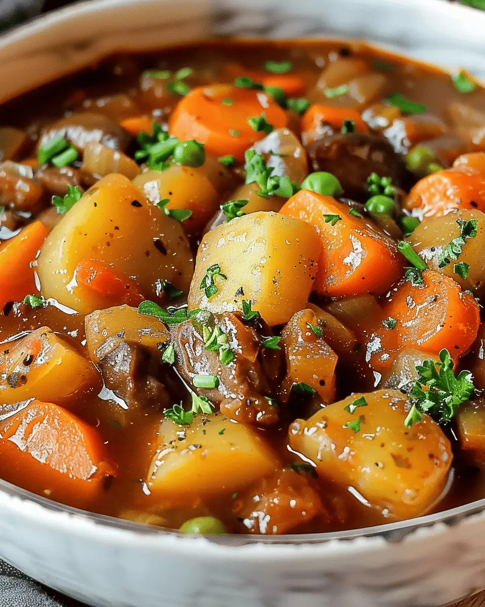 Irish Vegetarian Stew: Hearty Comfort with Turkey Bacon and Chicken Ham