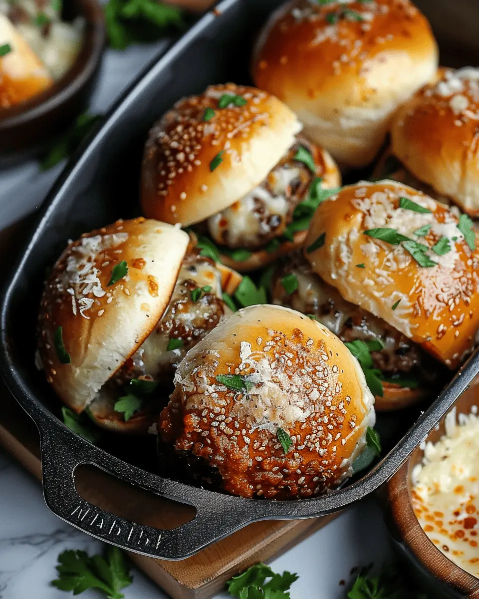 Irresistible Garlic Parmesan Cheeseburger Bombs for You to Indulge