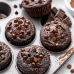 Healthy & Moist Chocolate Zucchini Muffins