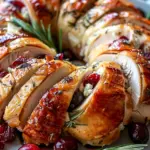 Savory turkey and cranberry crescent ring