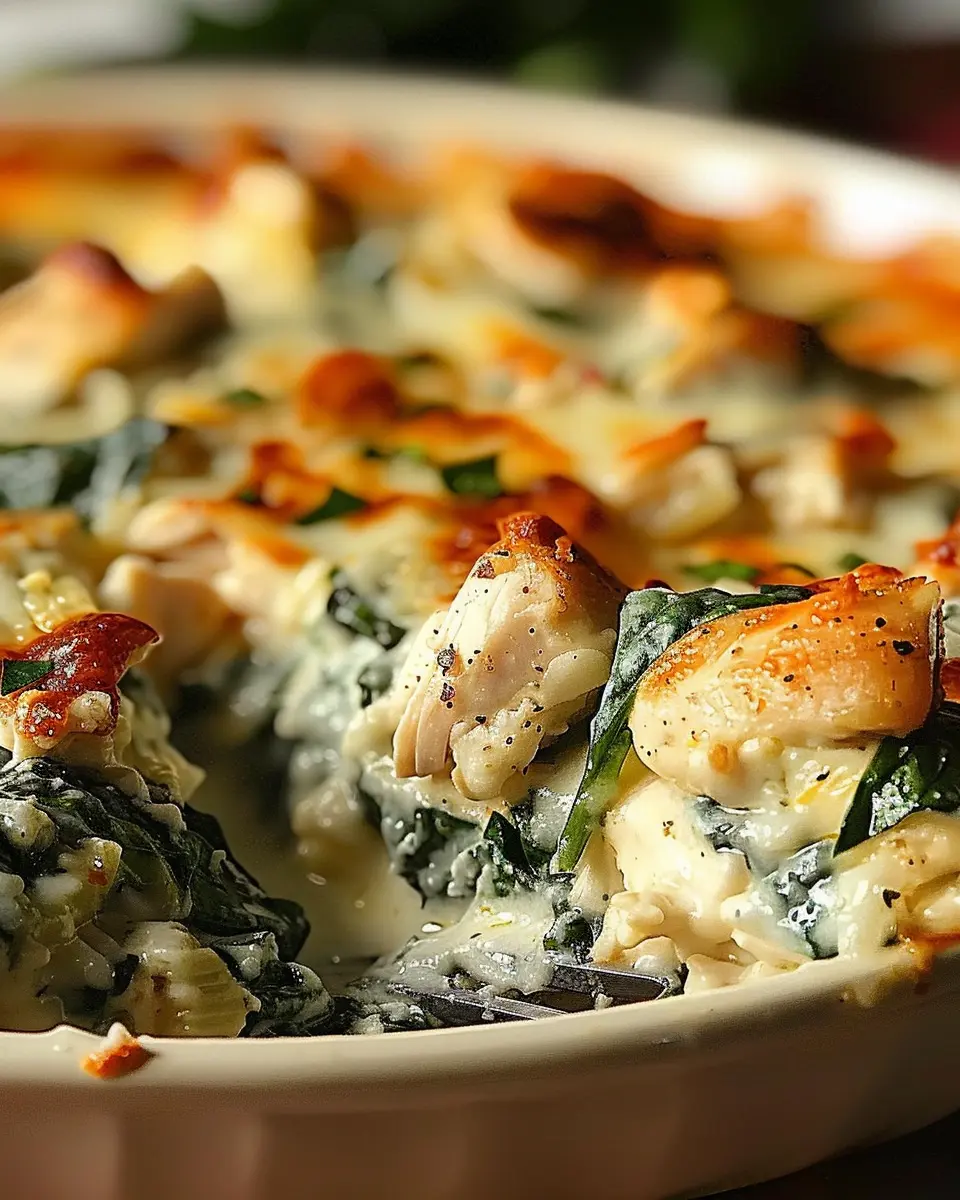 Chicken and Spinach Casserole with Cream Cheese: Easy Comfort Food