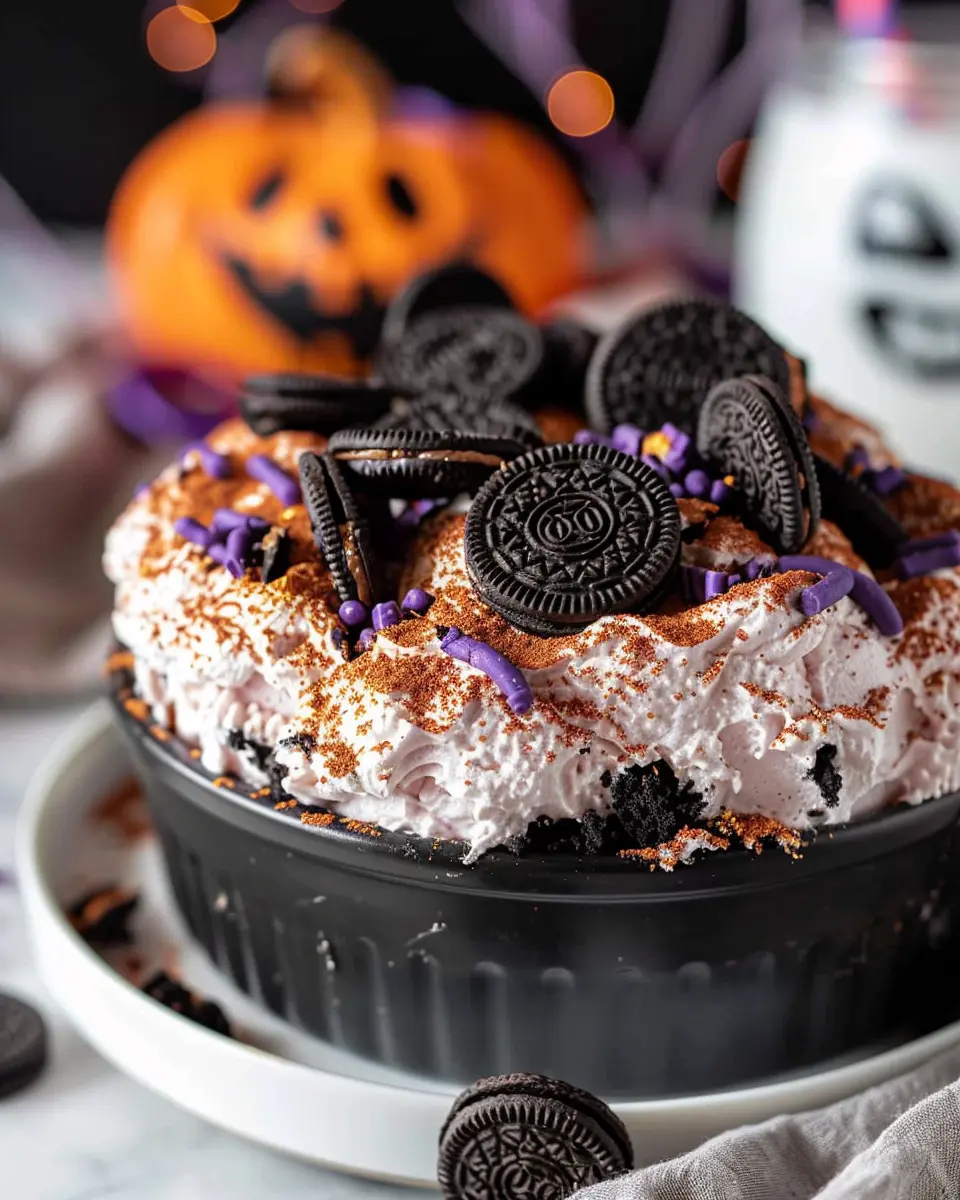 halloween oreo cheesecake fluff: the easiest indulgent treat