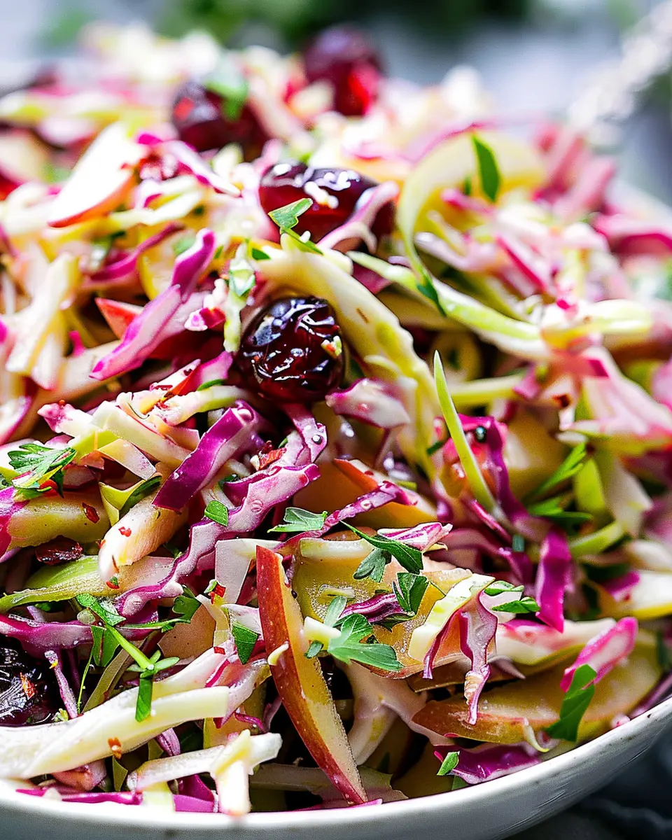 Cranberry Apple Coleslaw: Easy Recipe for Fresh, Crunchy Flavor