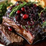 Slow-Braised Beef Roast with Cranberry Balsamic Glaze