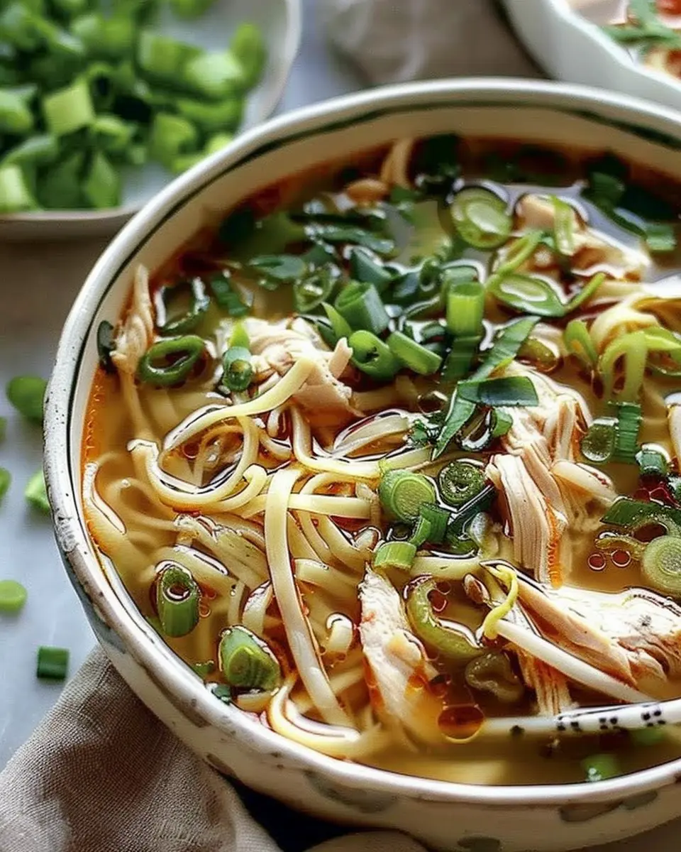 Aromatic Ginger Scallion Chicken Noodle Soup: Easy Comfort Food