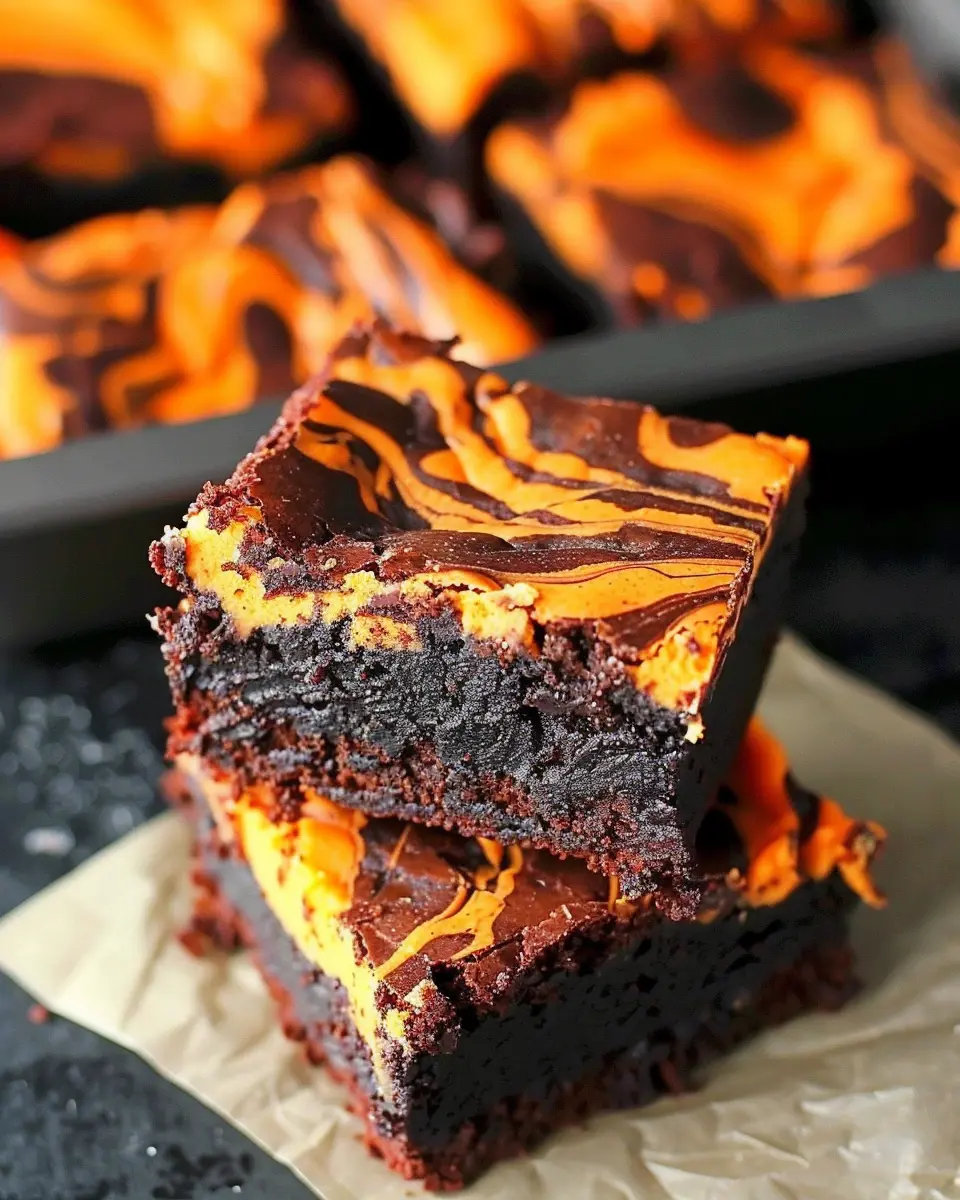 Halloween Cream Cheese Swirl Brownies: An Easy Indulgent Treat