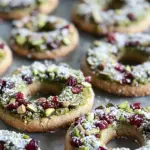 Pistachio Cranberry Wreath Cookies