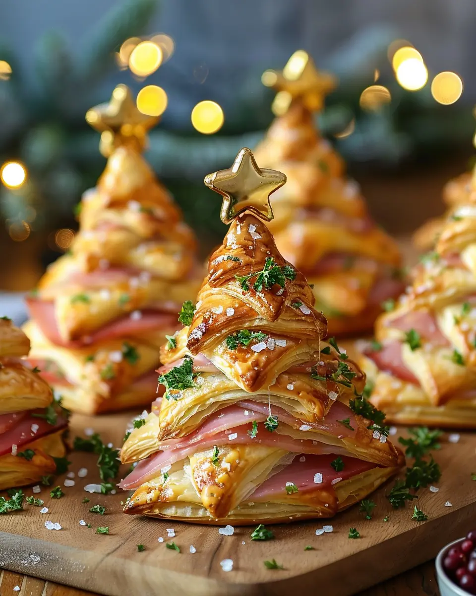 Ham Cheese Puff Pastry Christmas Trees: Easy Festive Treats for All