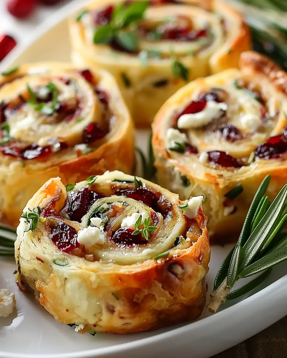 Easy Christmas Cranberry Feta Pinwheels: A Delightful Party Appetizer