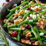 Holiday Green Bean Salad with Feta, Cranberries & Walnuts