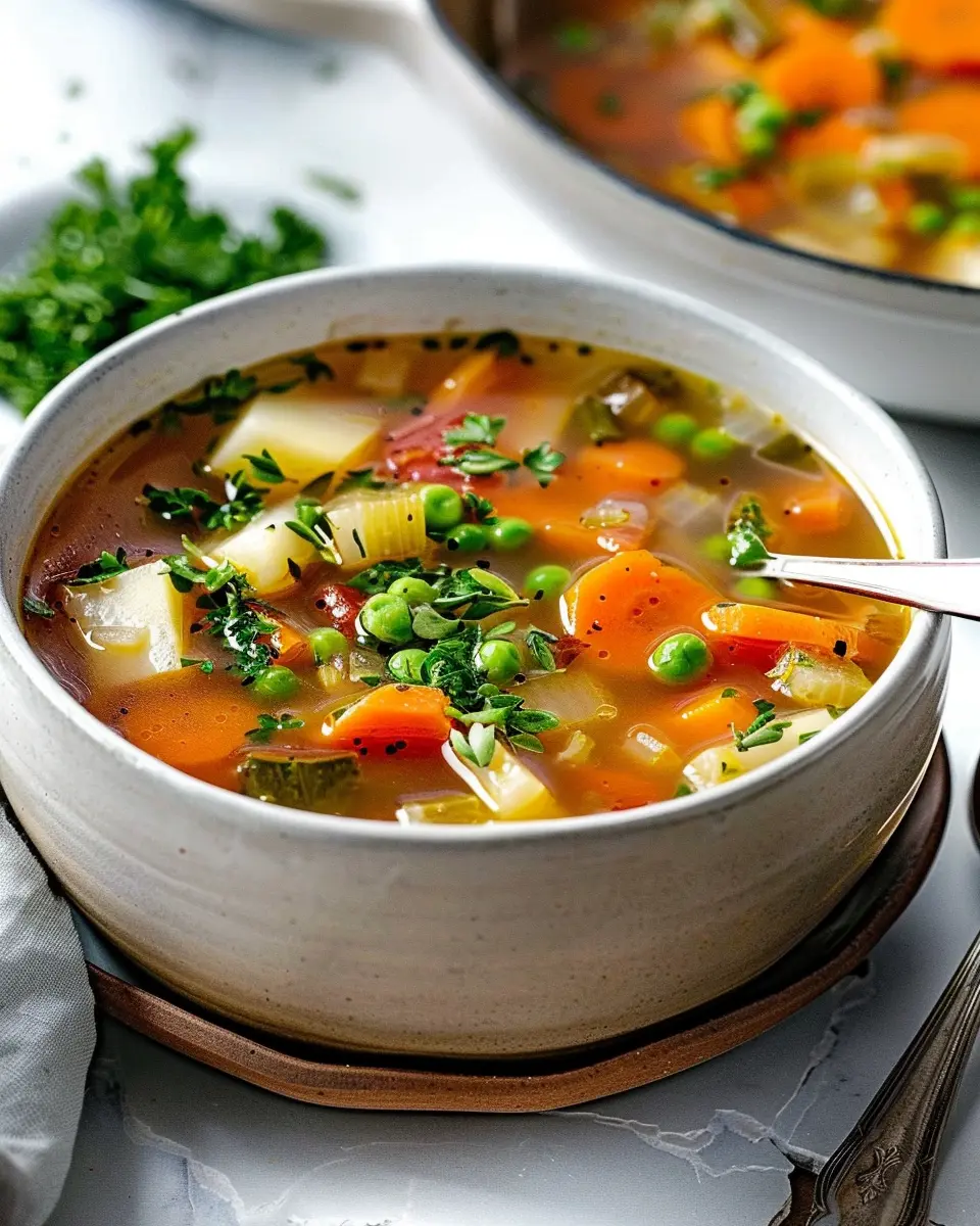 Vegetable Soup Delight: Easy Comfort in Every Spoonful