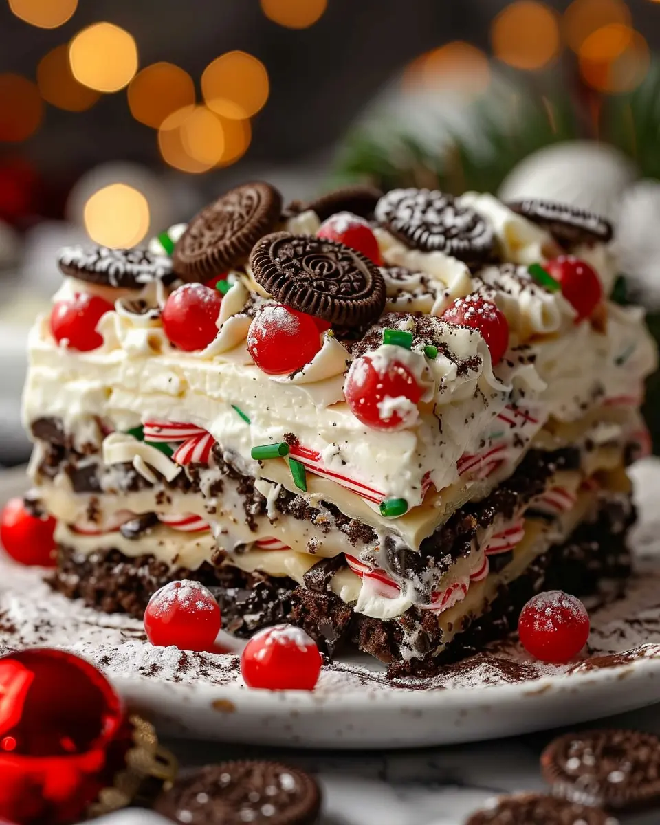No-Bake Christmas Oreo Lasagna: The Best Easy Holiday Treat