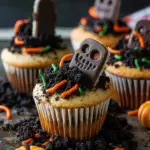 Graveyard Dirt Cupcakes