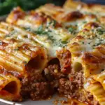 Baked Rigatoni Stuffed with Beef Ragu & Mozzarella