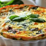 Cottage Cheese and Spinach Crustless Quiche