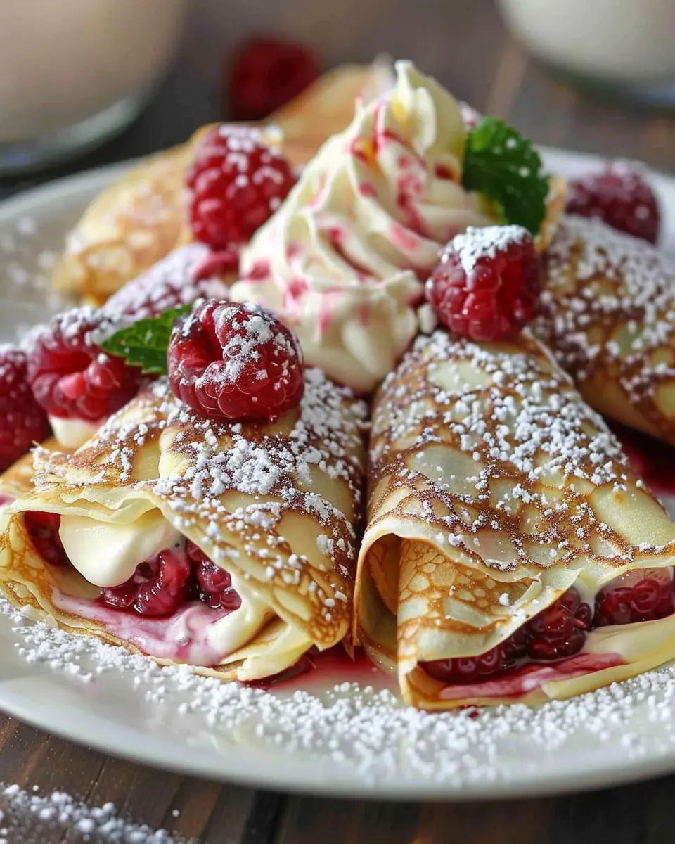 Raspberry Vanilla Cream Crepes: Easy Indulgence for Sweet Lovers