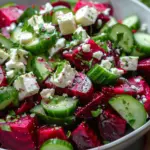 Vibrantly Easy Beet Salad with Feta and Cucumbers Delight