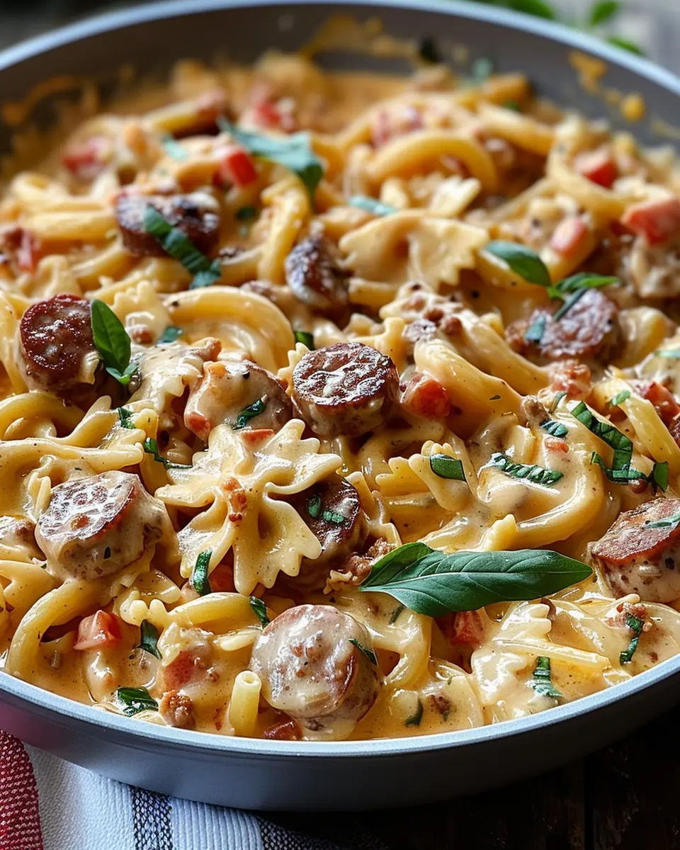 One Pot Creamy Cajun Sausage Pasta: Easy Flavorful Comfort Food