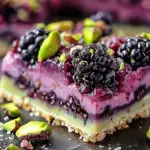 Blackberry Pistachio Dream Bars