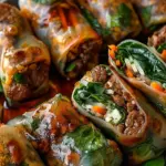 Thai Basil Beef Rolls