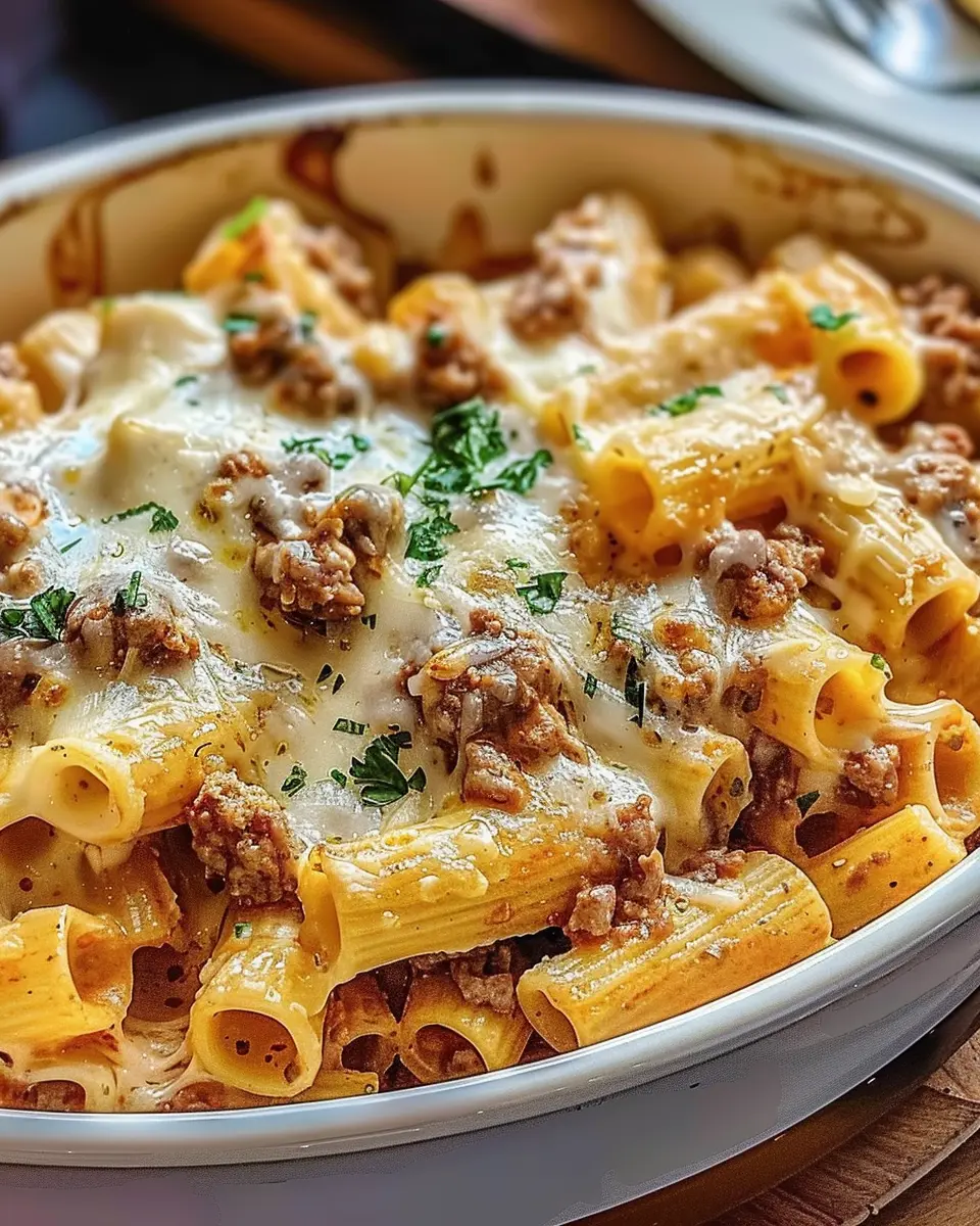 Creamy Parmesan Beef Rigatoni: Indulgent Comfort Food Delight