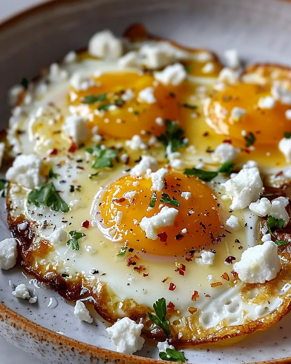 Crispy Feta Fried Eggs with Turkey Bacon: A Delicious Twist