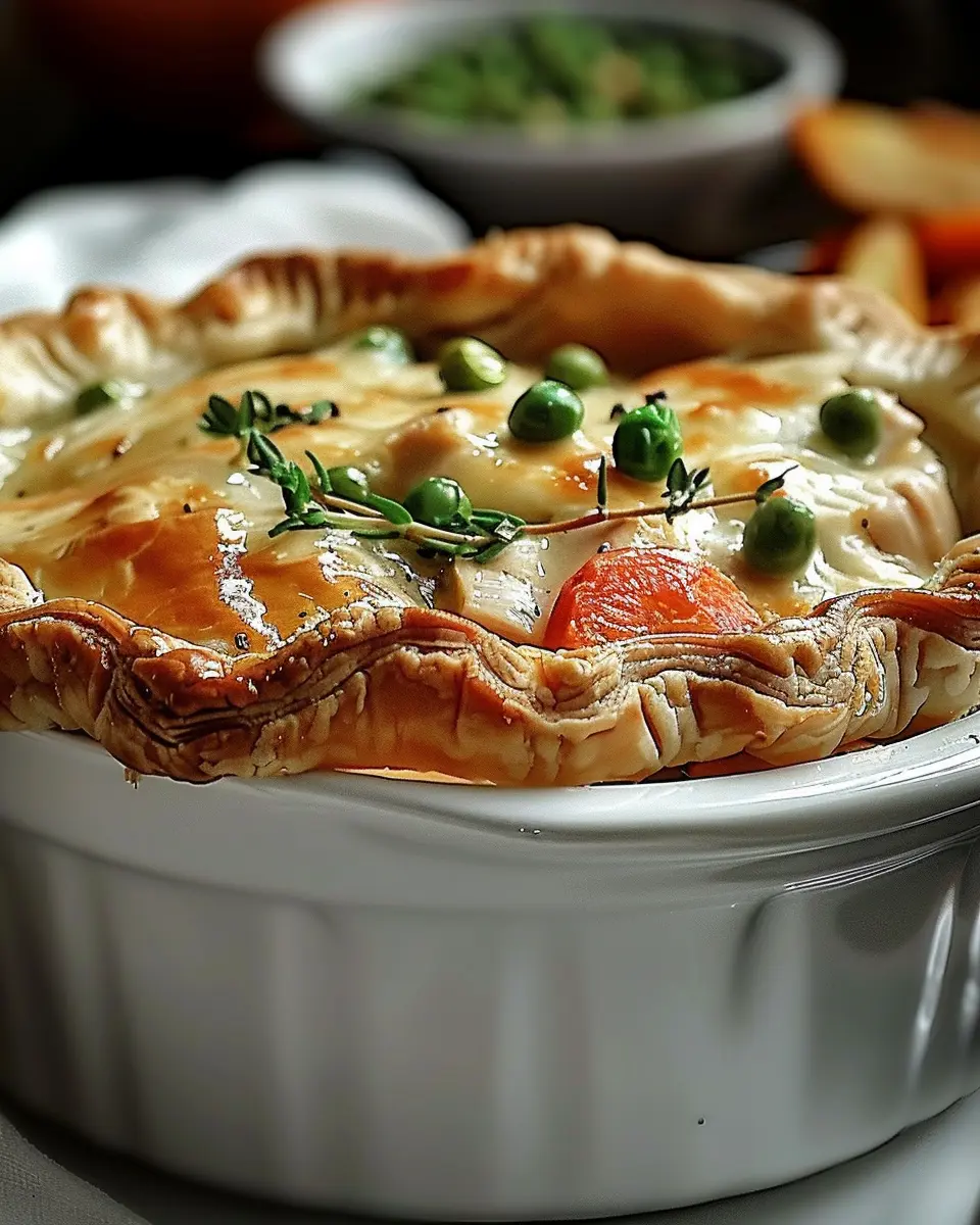 Indulgent Chicken Pot Pie with Turkey Bacon and Chicken Ham Delight