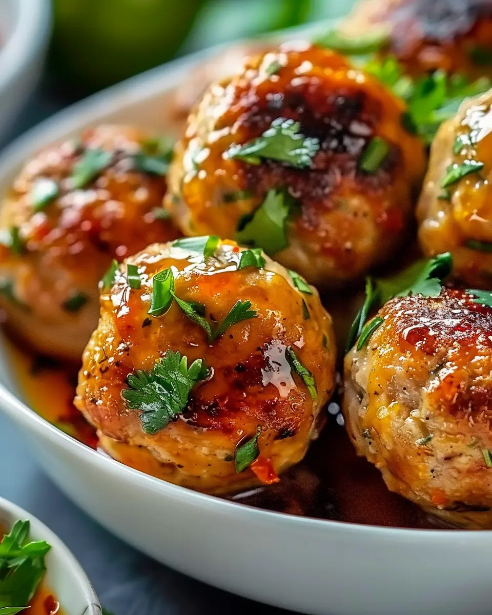 Easy Thai Baked Chicken Meatballs: Juicy Flavor in Every Bite
