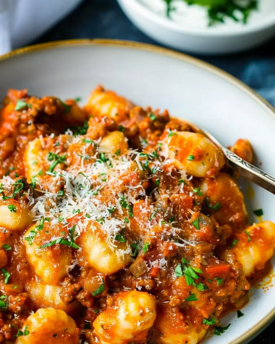 Gnocchi Bolognese: Indulgent Comfort Food with Turkey Bacon and Beef