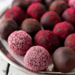 Valentine’s amaretto truffles