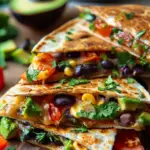 Vegan Quesadillas with Black Beans and Avocado