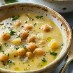 Easy Garlic Chickpea Soup