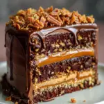 Chocolate Caramel Toffee Crunch Cake