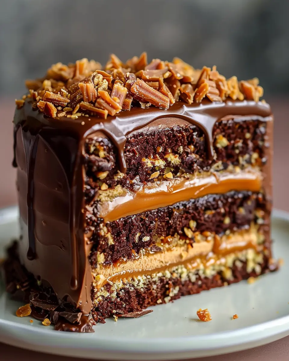 Chocolate Caramel Toffee Crunch Cake: The Best Indulgent Treat