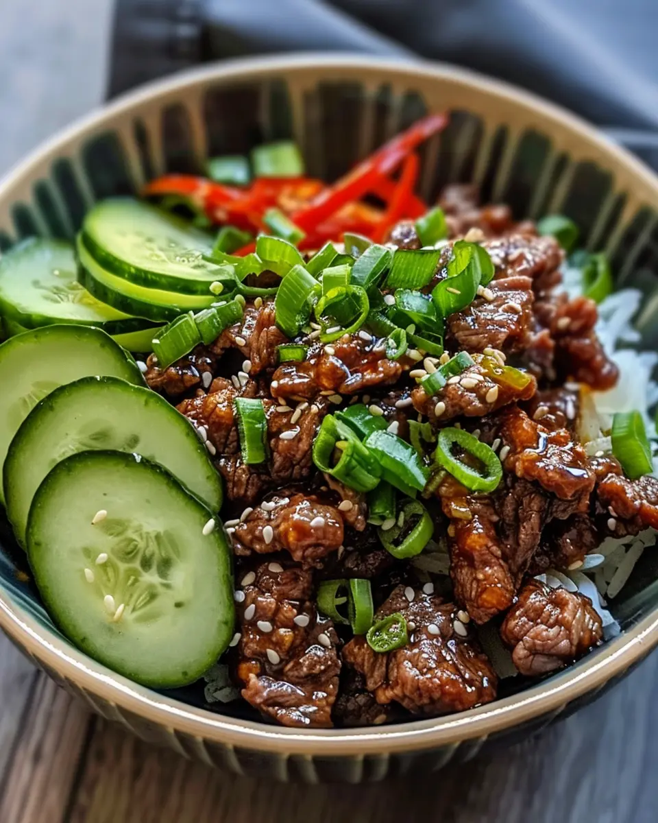 Spicy Keto Korean Beef: Easy &amp; Flavorful with Cucumber Salad