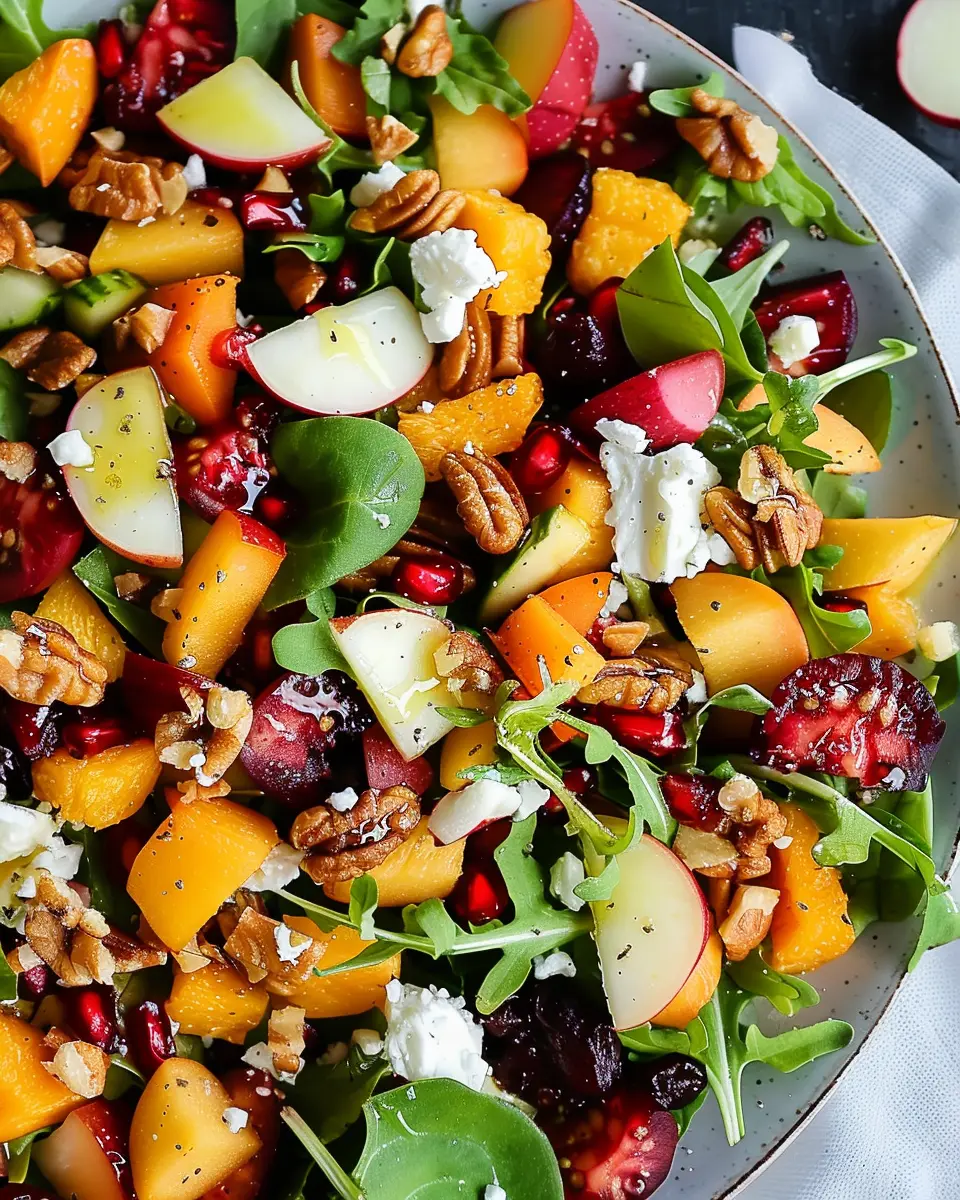 Winter Salad Delight: Fresh Greens with Turkey Bacon and Chicken Ham