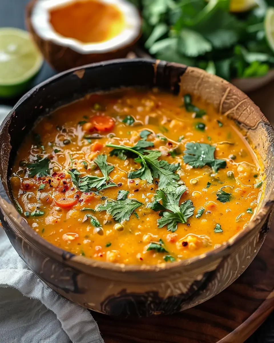 Thai Coconut Red Lentil Soup: A Cozy, Comforting Delight