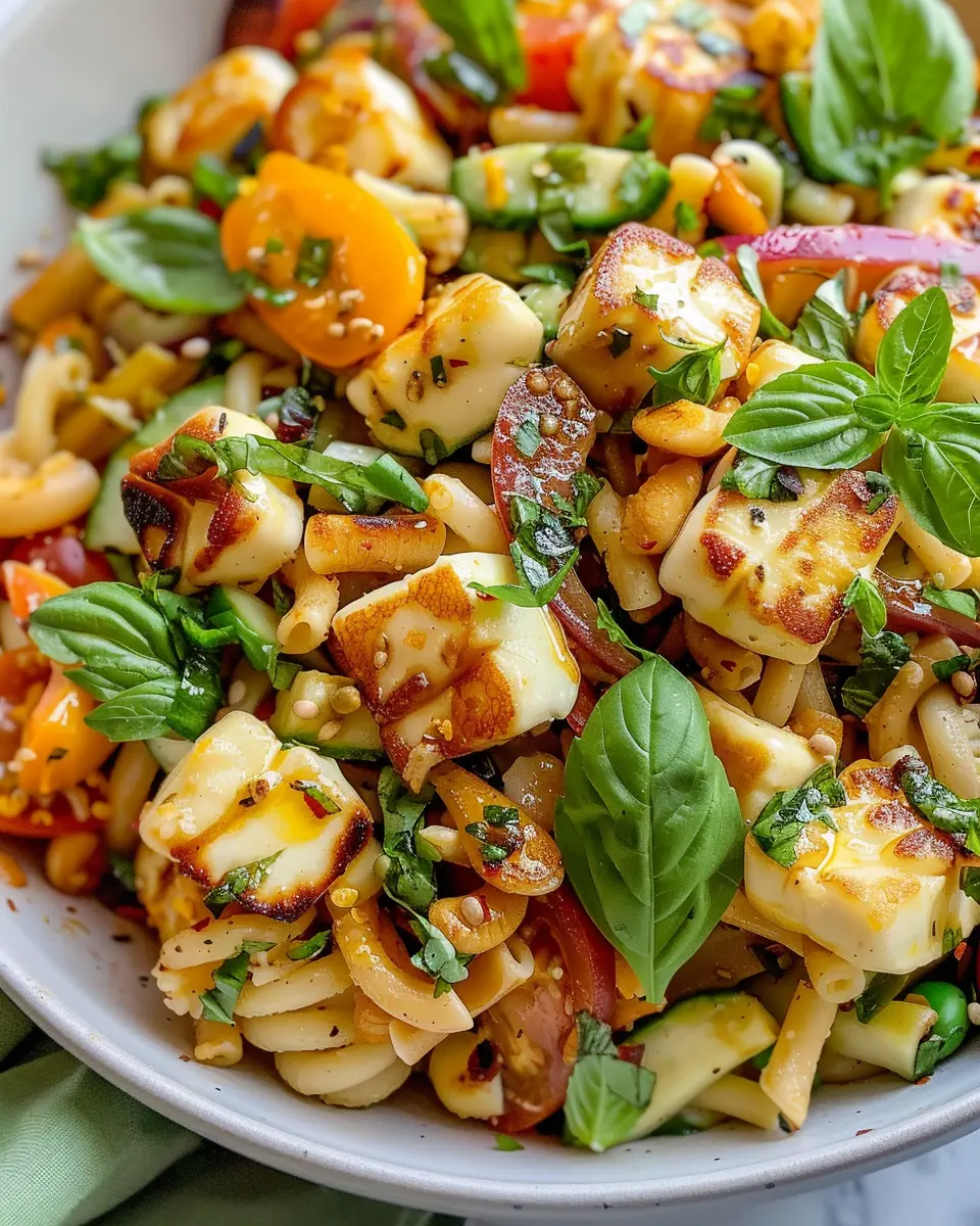 Colorful Halloumi Pasta Salad: Easy, Fresh, and Delightfully Tasty
