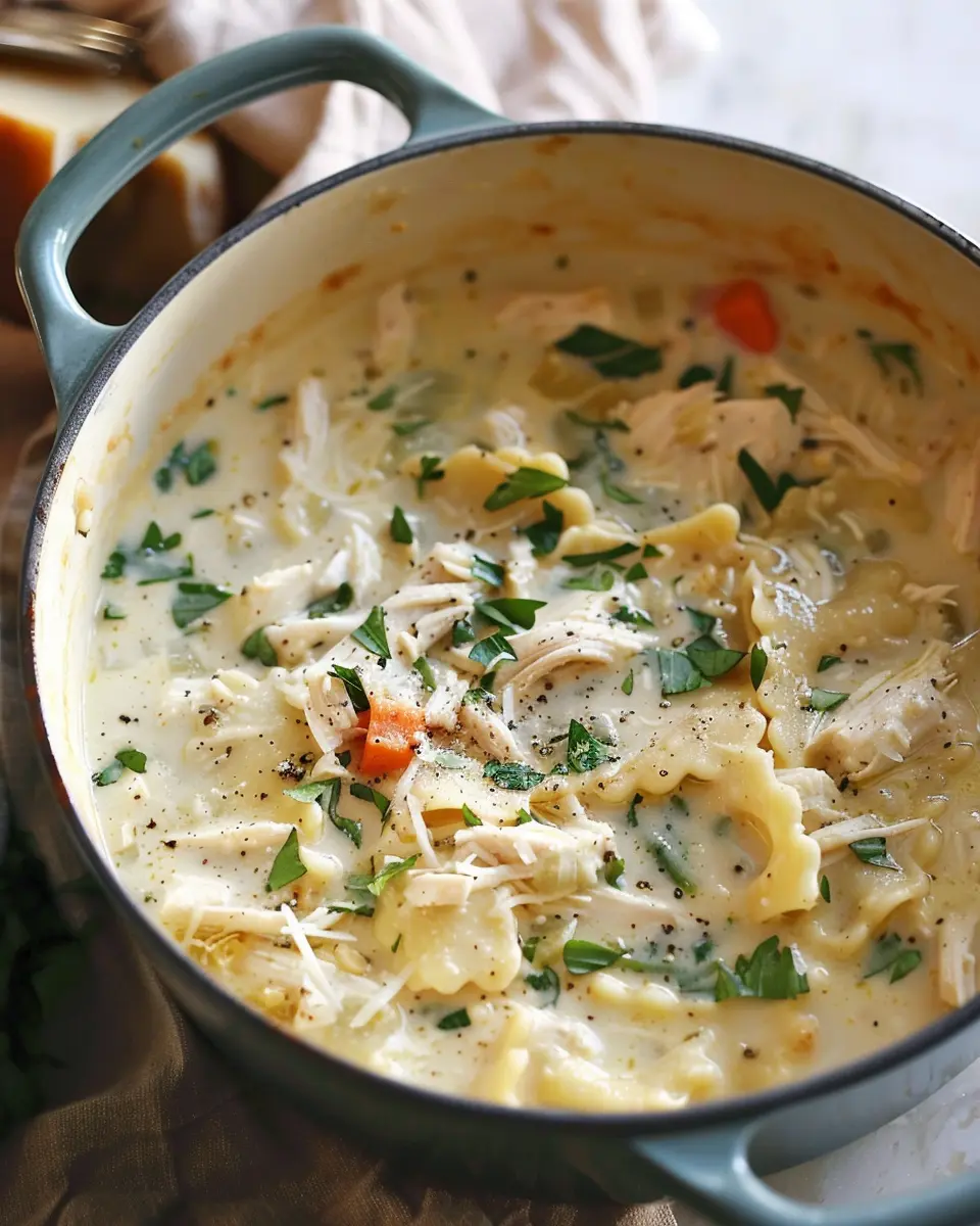 One Pot Gluten Free White Chicken Lasagna Soup That’s Easy to Make